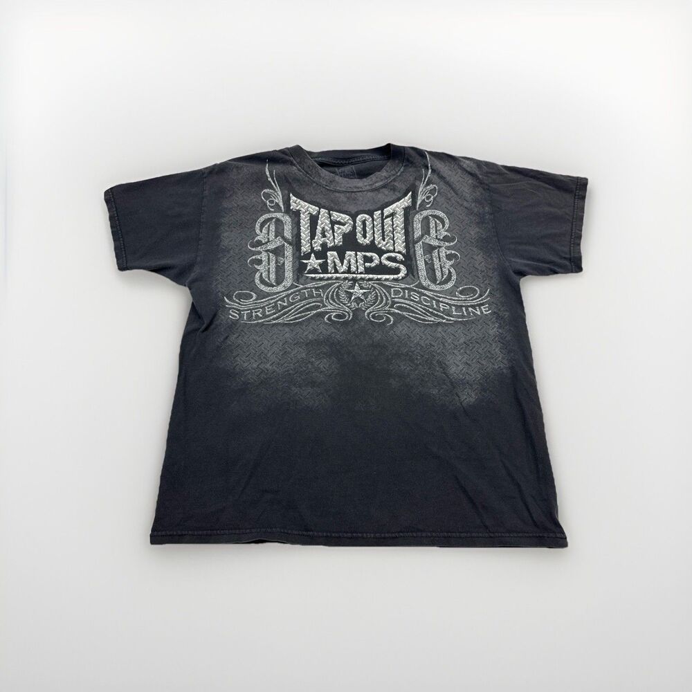Y2K Tap Out MPS Strengths And Discipline Black Shirt Size Large